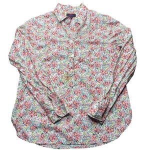 J. Crew Liberty Fabrics Floral Button Shirt Womens 4 (SM-MD) Long Sleeve Blouse